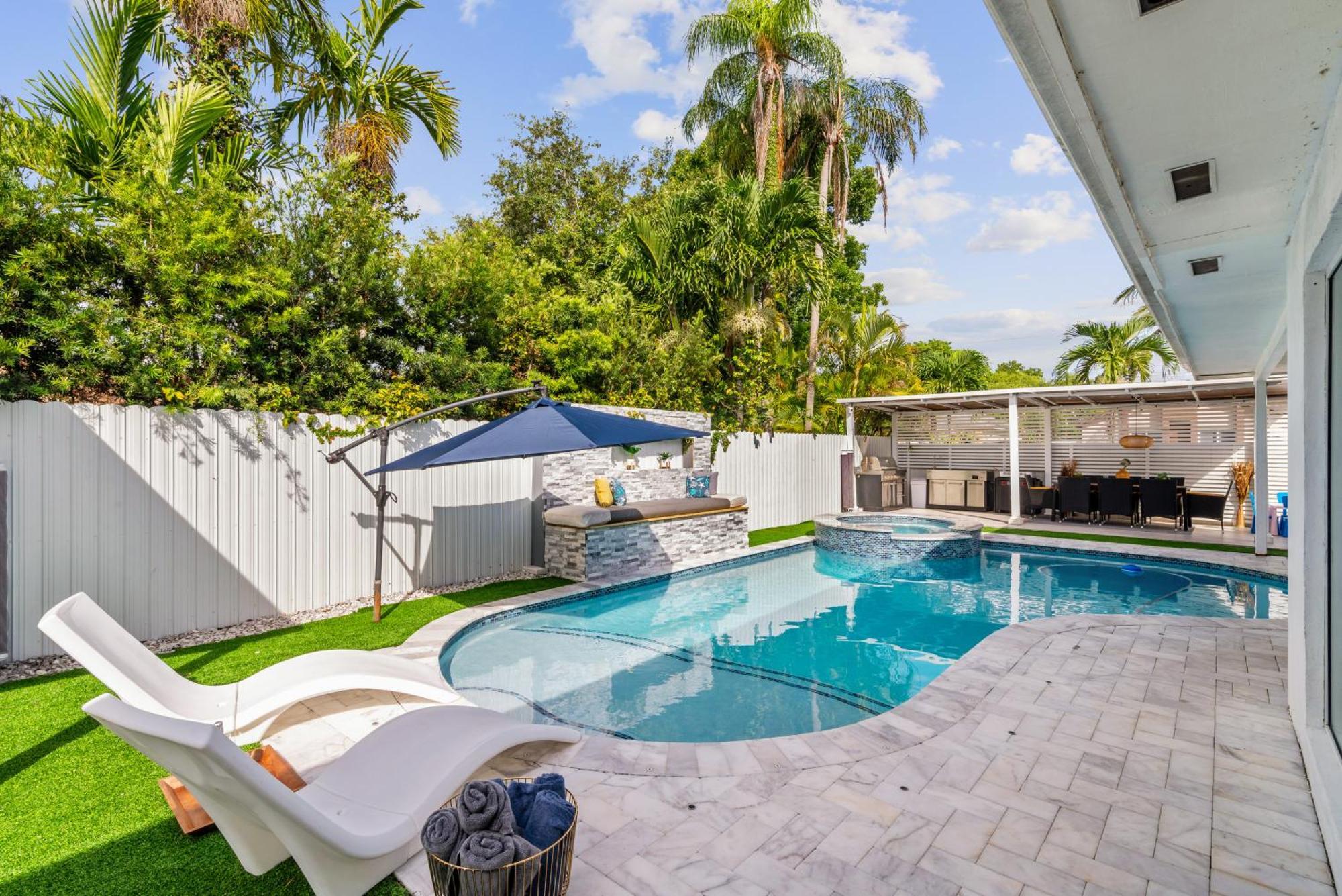 Miami Luxury House W Heated Pool & Jacuzzi Exterior foto