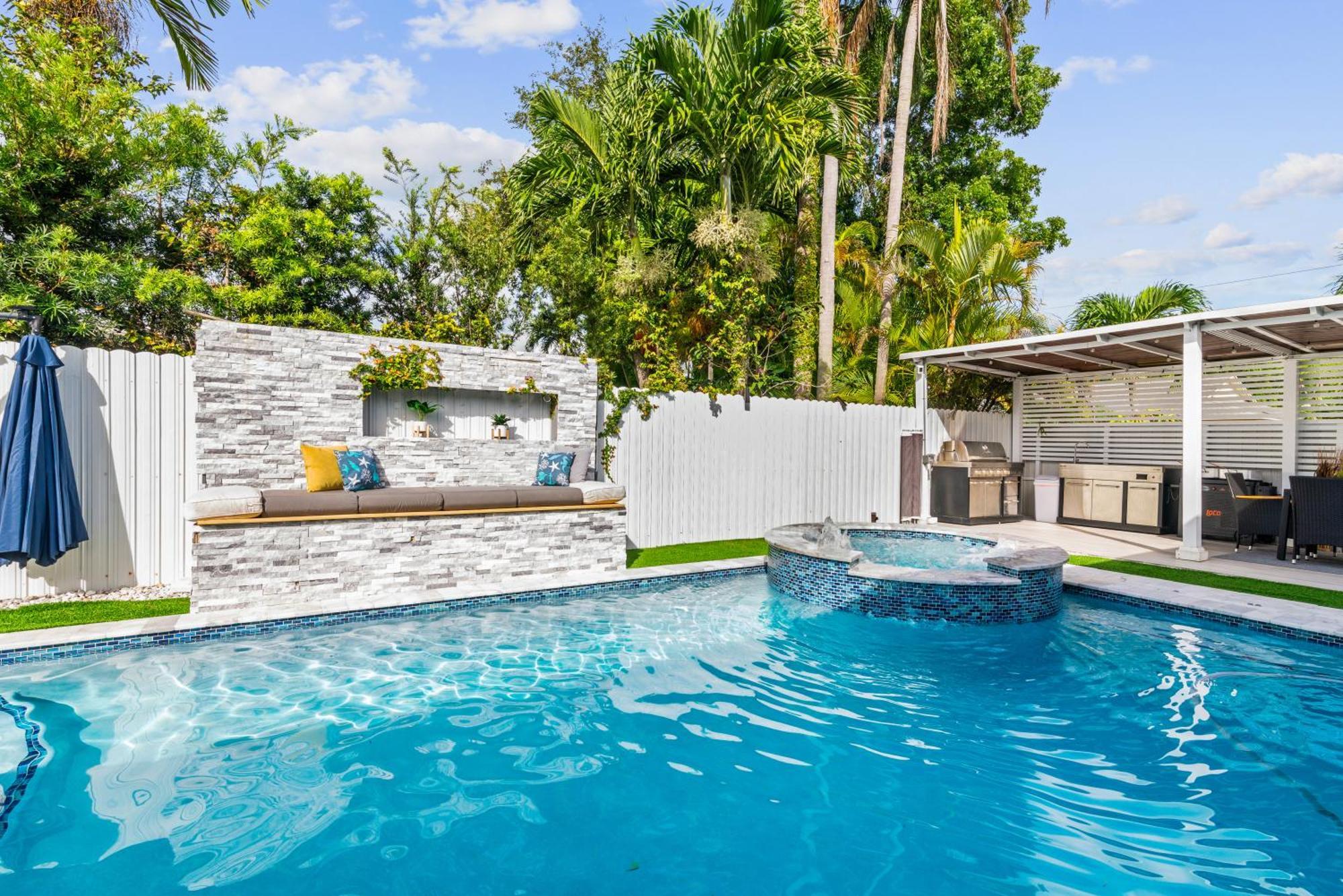 Miami Luxury House W Heated Pool & Jacuzzi Exterior foto