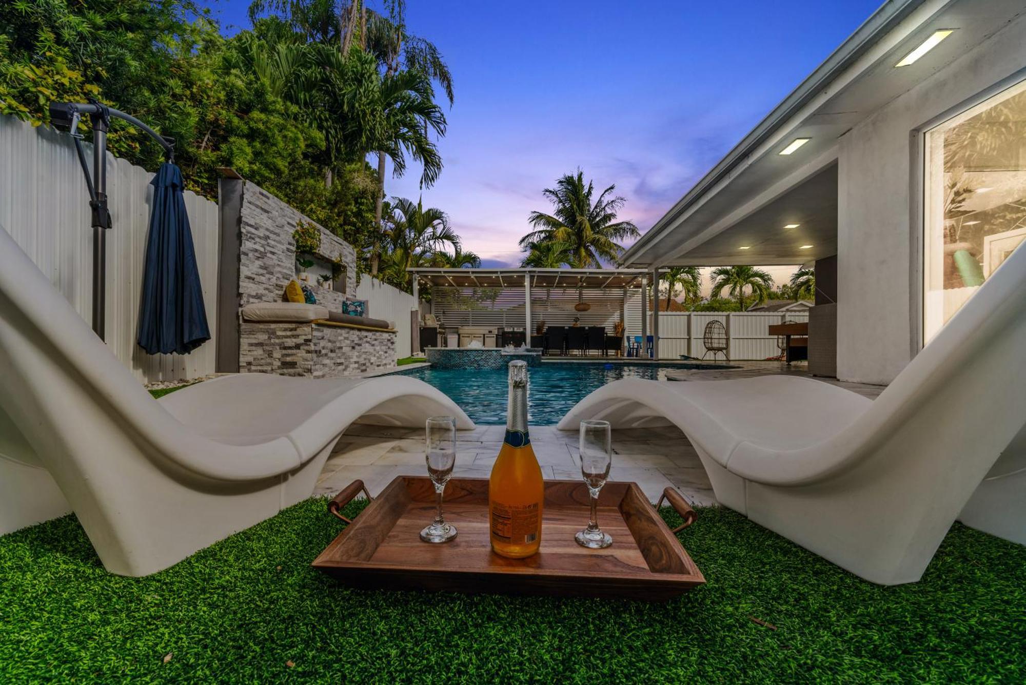 Miami Luxury House W Heated Pool & Jacuzzi Exterior foto